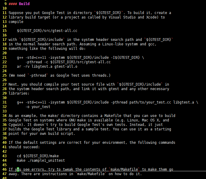 gtest cmake